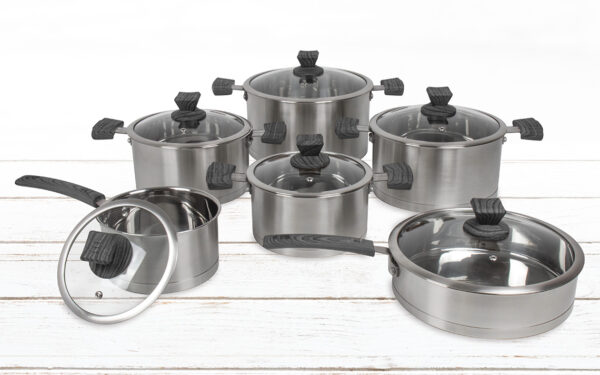 SQ LUSTRO 6PCS STAINLESS STEEL COOKWARE