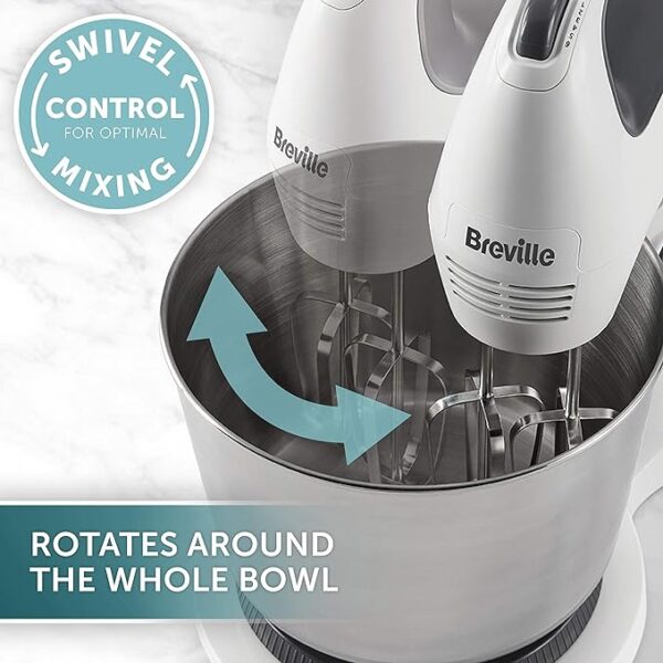3.7L 2in1 Breville Stainless Steel Hand and Stand Mixer