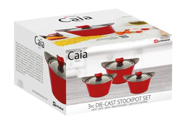 3pcs Sq Caia Die-Cast StockPot Set