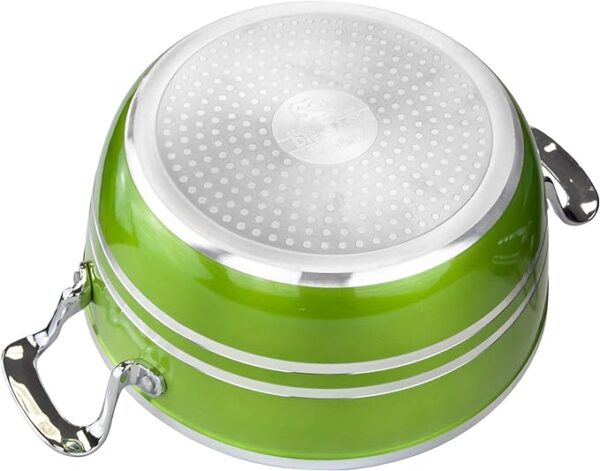 SQ DIE-CAST STOCK POT 5SET WITH TEMPERED GLASS LID