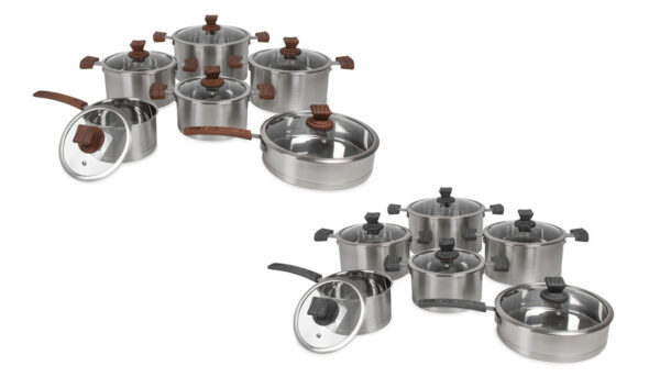 SQ LUSTRO 6PCS STAINLESS STEEL COOKWARE