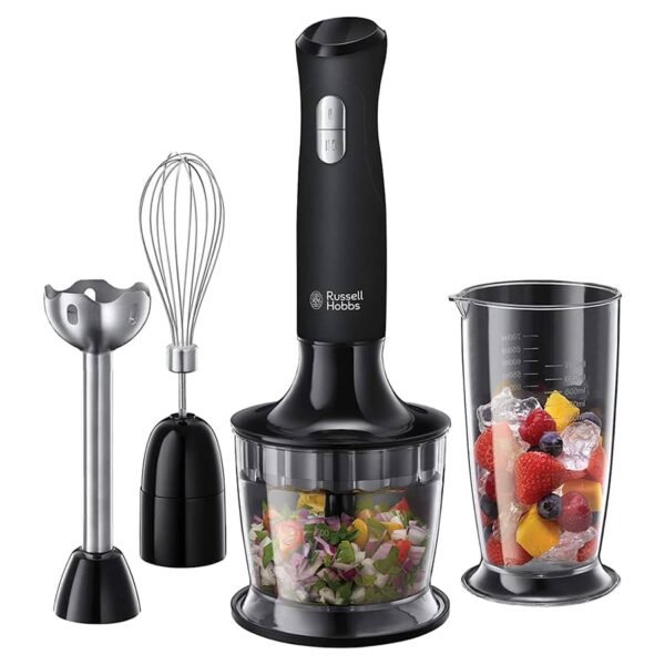 RUSSELL HOBBS DESIRE MATTE BLACK  3 IN 1 HAND BLENDER