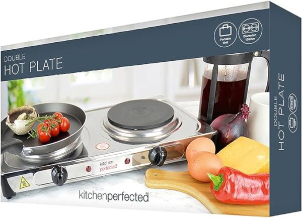 KITCHEN PERFECTED DOUBLE HOT PLATE WITH THERMOSTATIC CONTROL