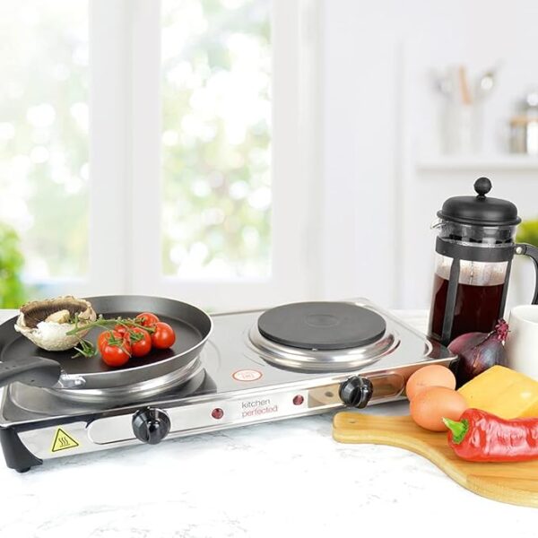 KITCHEN PERFECTED DOUBLE HOT PLATE WITH THERMOSTATIC CONTROL
