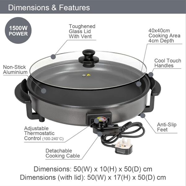 Quest 40cm Multi-function Electric Cooker