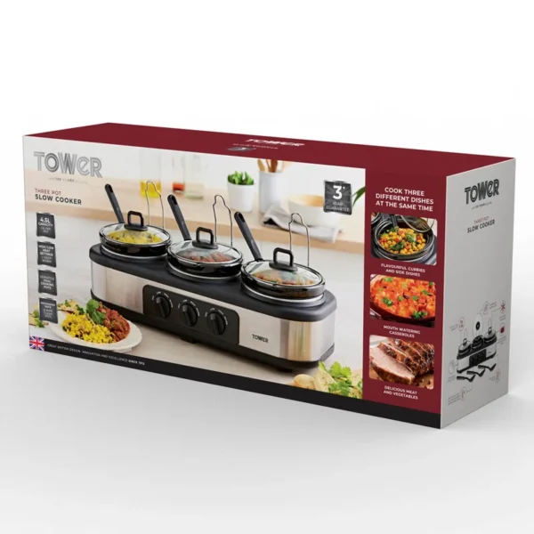 QUEST 3POT SLOW COOKER & BUFFET SERVER
