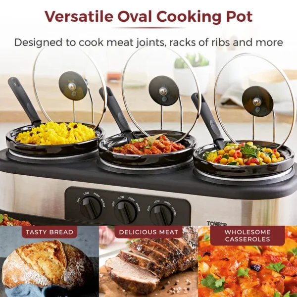 QUEST 3POT SLOW COOKER & BUFFET SERVER