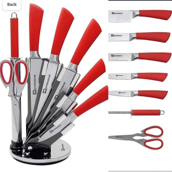 SQ KITCHEN KNIFE SET REVOLVING BLOCK