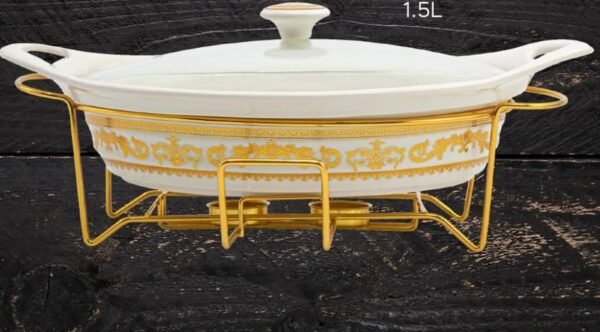 SQ 1.5L Ceramic oval chafing Dish