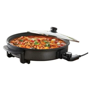1500W 40CM NON-STICK QUEST MULTIFUNCTION ELECTRIC COOKER WITH GLASS LID WITH STEAM VALVE