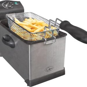 From the brand Explore Quest Appliances We have a huge range of everything you need for your home & kitchen, from kettles & toasters, to air fryers, juicers, blenders & more. Previous page About Quest Quest Appliances is based in Liverpool, UK, and we have a full support and support team based in our Head Office. Customer Support If you have any questions about our products, or if you require instructions for use etc...please don't hesitate to get in touch with our dedicated support team through our Amazon page. Product Safety and Certification. We have a dedicated product testing and quality team who rigorously test all of our products before we sell them. All of our products are certified to British safety and testing standards. Quest Personal Blender & Smoothie Maker | 350 Watt | Includes 2x 600ml Portable Bottles | One Tou... Quest 44909 Cylinder Vacuum Cleaner/Bagless Corded Vacuum / 3-in-1 Attachments / 5 Metre Long Cor... Quest 4 Slice Toaster with Wide Slots / 7 Browning Levels/Reheat & Defrost/Crumb Tray & Cord Stor... Quest 35659 XL Dual Omelette Maker/Two Large Non-Stick Plates/Automatic Temperature Control/Easy ... Shop the Quest range Visit the store Air Fryers Air Fryers are the must have cooking appliance for your kitchen. Quest has a range of styles of Air Fryer to suit every family. Next page Product Description Deep fat fryer, mini deep fat fryer, small deep fat fryer, deep fat fryer 3 litre, deep-fat fryer 3 Litre Capacity Stainless Steel Deep Fat Fryer Enjoy delicious fried chicken, chips, onion rings, and more from the comfort of your home with this Deep Fat Fryer. It features a stainless steel basket and exterior to make cleaning less hassle, with a cover that can be placed during frying to help limit any mess. The fryer's temperature can be adjusted via the dial on top, and also features useful power & ready indicator lights. Deep fat fryer, mini deep fat fryer, small deep fat fryer, deep fat fryer 3 litre, deep-fat fryer Previous page Deep fat fryer, mini deep fat fryer, small deep fat fryer, deep fat fryer 3 litre, deep-fat fryer 3 Litre Oil Capacity The fryer's 3 Litre oil capacity ensures it can safely fry enough food for 2-4 people. Next page 3 Litre Oil Capacity Adjustable Temperature Stainless Steel Basket Removable Basket Carry Handles Product information Technical Details Brand Quest Model Number 35140 Colour Silver Product Dimensions 46 x 27 x 25 cm; 2.58 kg Capacity 3 litres Volume Capacity 3 litres Power / Wattage 2000 watts Voltage 230 Volts Material Stainless Steel Auto Shutoff No Special Features Removable Oil Container Item Weight 2.58 kg