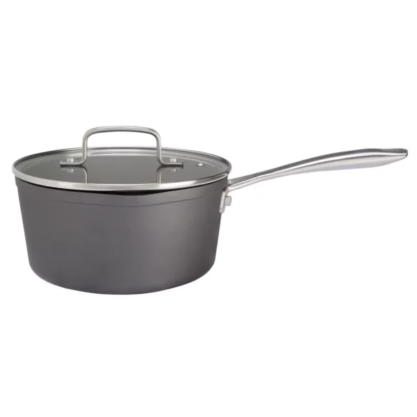 Habitat 3 Piece Hard Anodised Aluminium Saucepan Set
