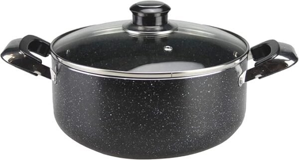 Mastercook Heavy Duty Non Stick Ceramic Coated Casserole with Glass Lid (28cm)34